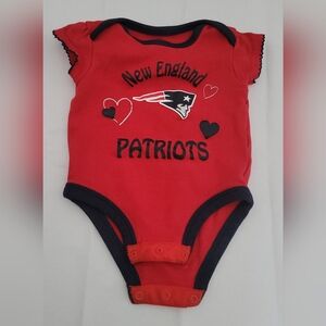 NFL New England Patriots Red and Navy Baby Bodysuit